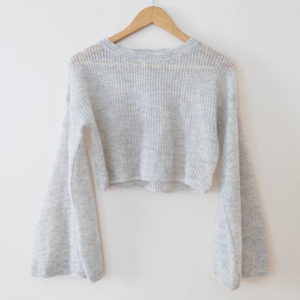 Sleeping on Snow Cropped Alpaca Blend Sweater
